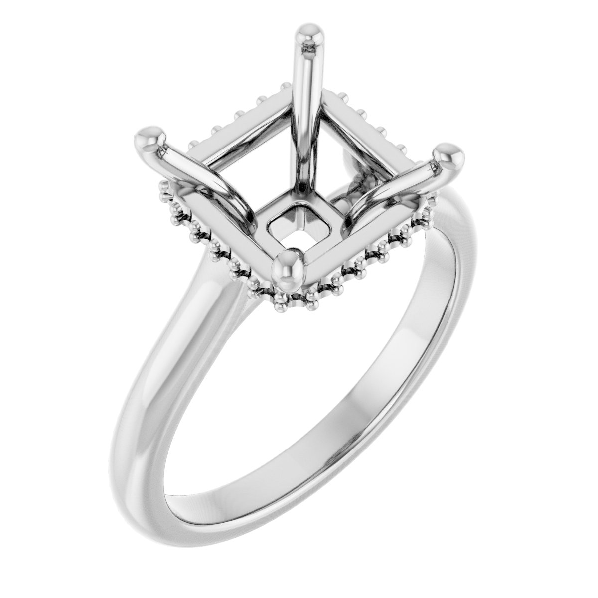 Hidden Halo-Style Engagement Ring