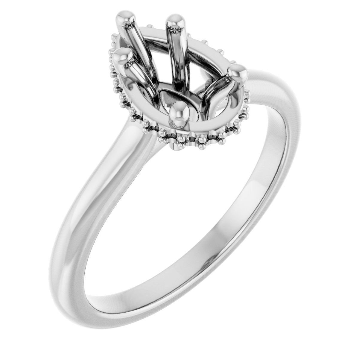 Hidden Halo-Style Engagement Ring