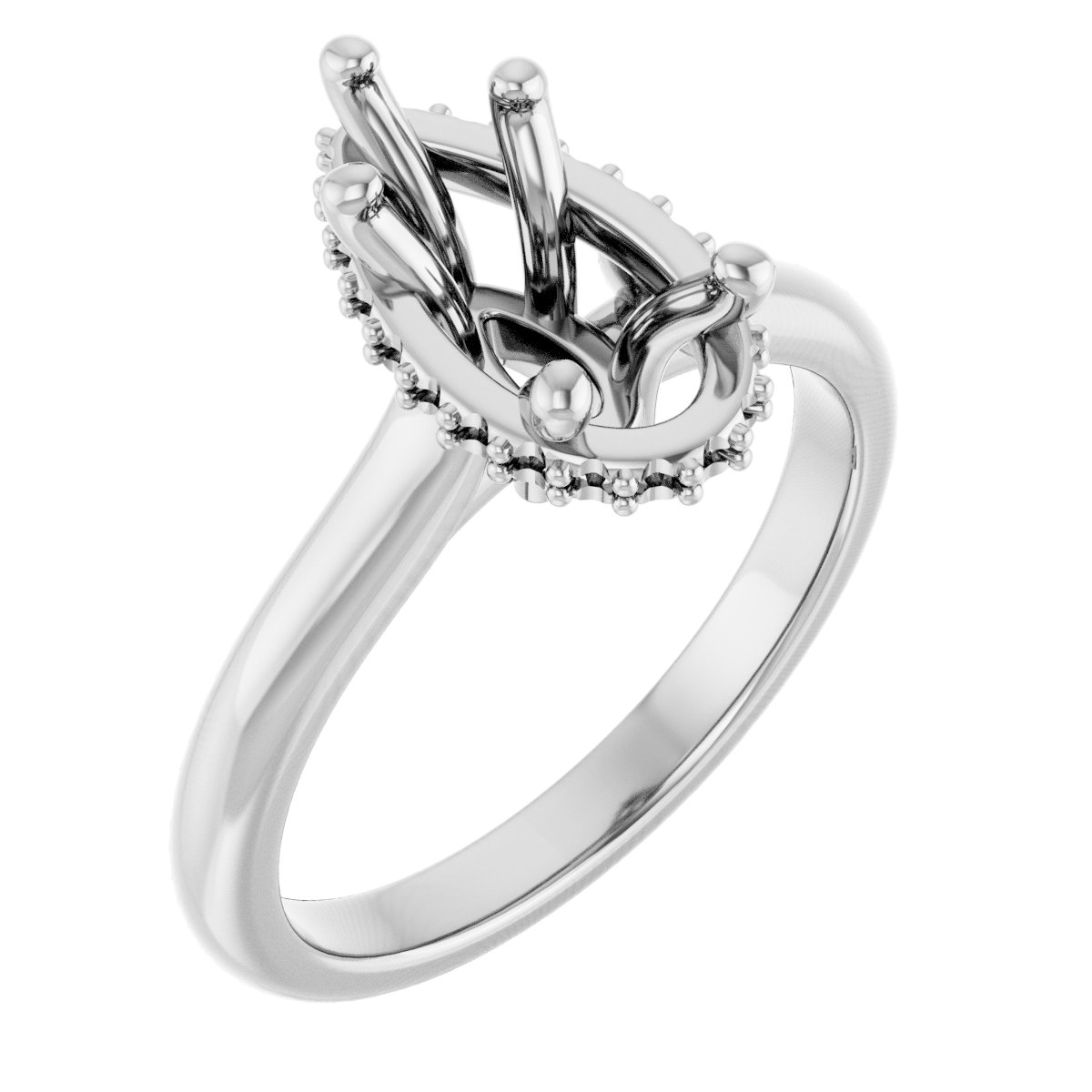 Hidden Halo-Style Engagement Ring