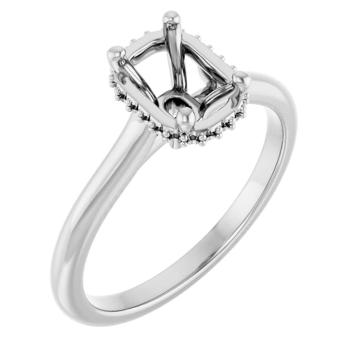 Hidden Halo-Style Engagement Ring