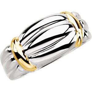 14K White/Yellow Freeform Ring