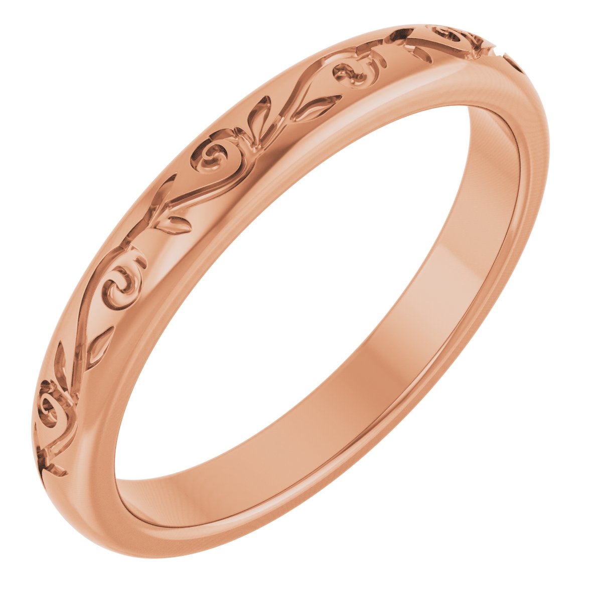 Solitaire Floral Engagement Ring or Band