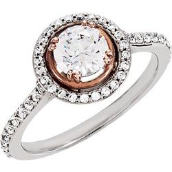Halo-Styled Engagement Ring or Matching Band