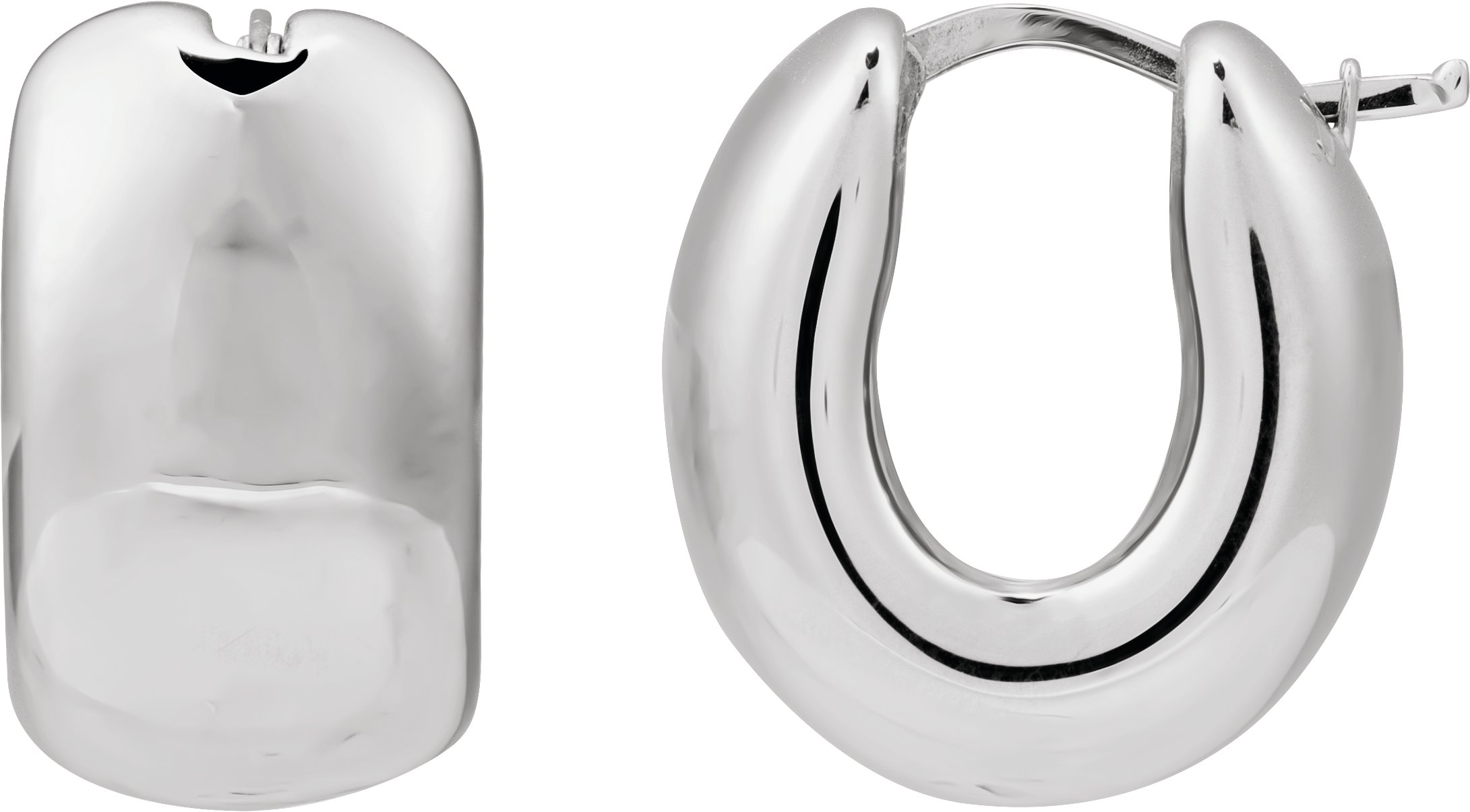 Sterling Silver Hinged 18.3 mm Hoop Earrings