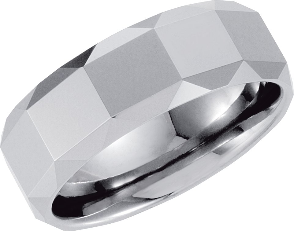 Tungsten 8.3 mm Beveled-Edge Band Size 12