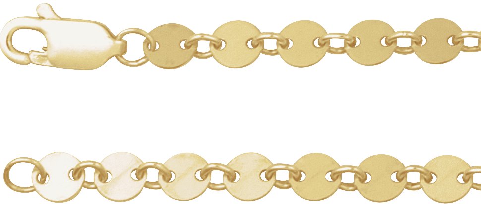 14K Yellow Gold-Filled 4 mm Mirror 16 Chain