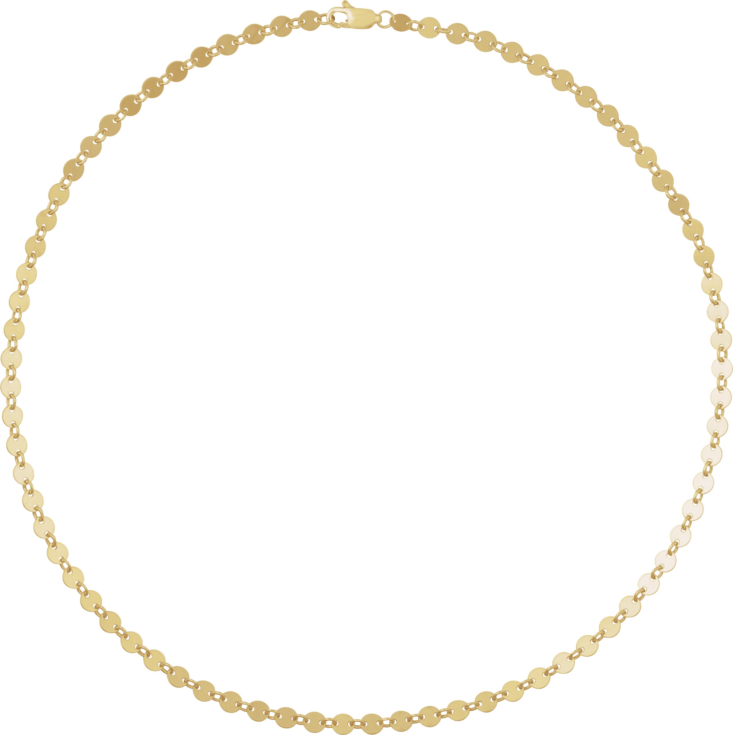 14K Yellow Gold-Filled 4 mm Mirror 16 Chain