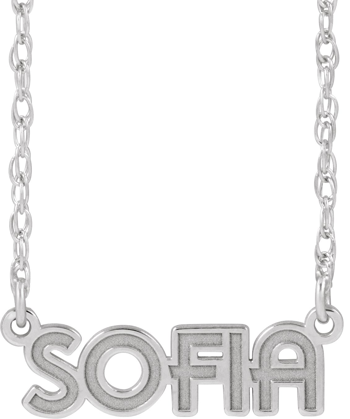 Block Letter Nameplate Necklace