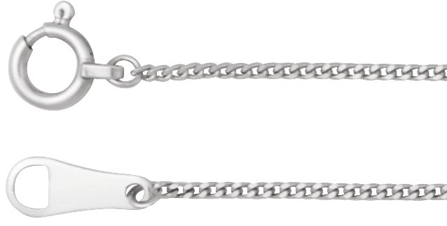 Platinum 1 mm Curb 20 inch Chain Ref 22418949