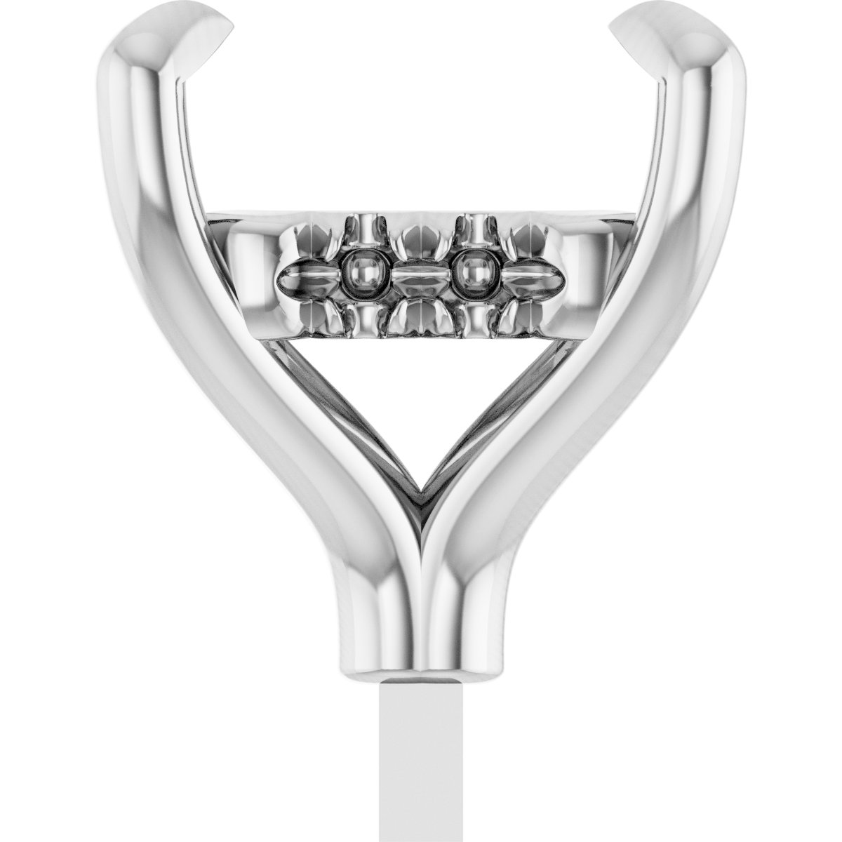 4-Prong Pre-Notched Claw Hidden Halo-Style Peg Setting