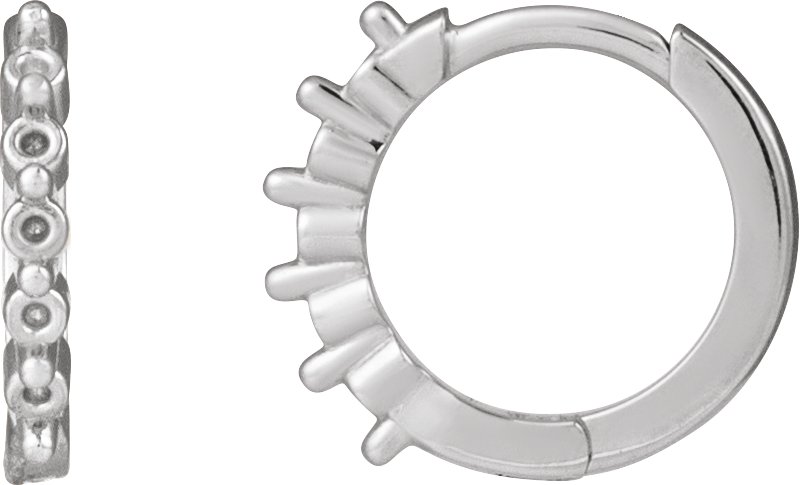 Accented Hinged Hoop Earrings
