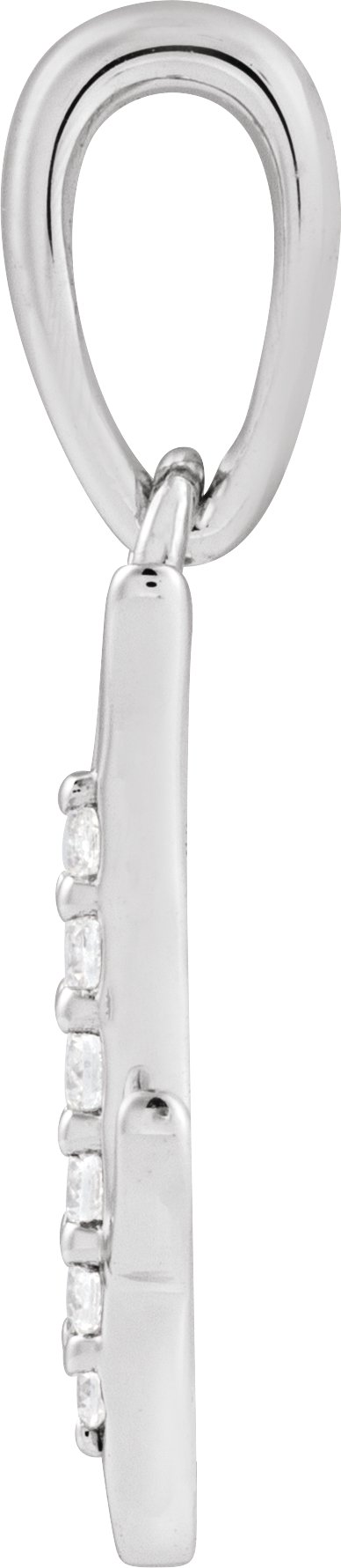 .08 CTW Natural Diamond Initial Z Pendant view 3