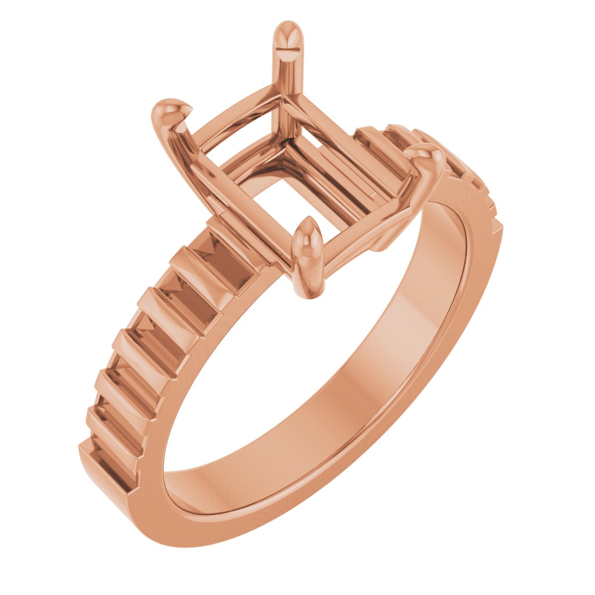 Claw-Prong Accented Engagement Ring or Band