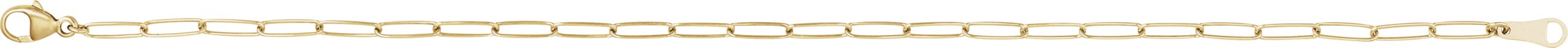 18K Yellow 2.4 mm Paperclip-Style 7 Chain