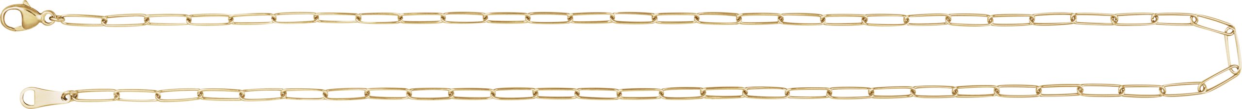 18K Yellow 2.4 mm Paperclip-Style 16 Chain