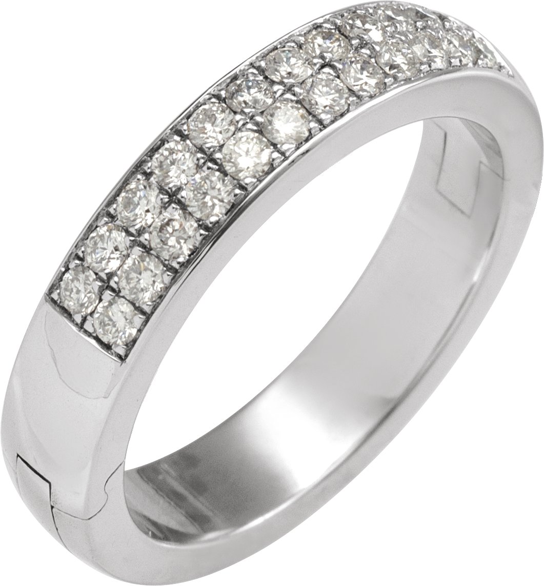 14K White 1/5 CTW Natural Diamond Anniversary Band