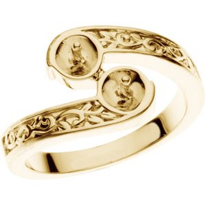 Two-Stone Pearl Bypass Ring