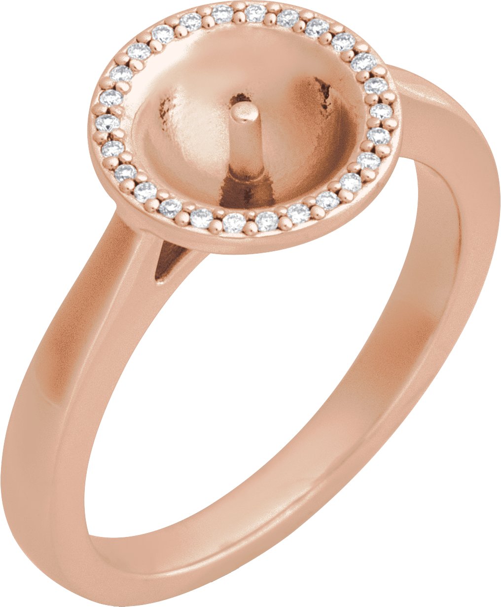 Halo-Style Pearl Ring