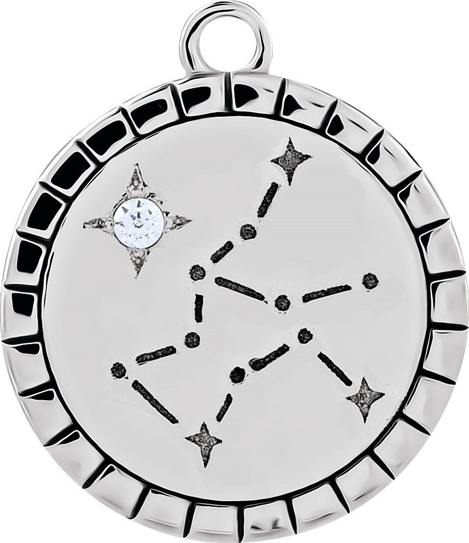 Accented Constellation Zodiac Dangle