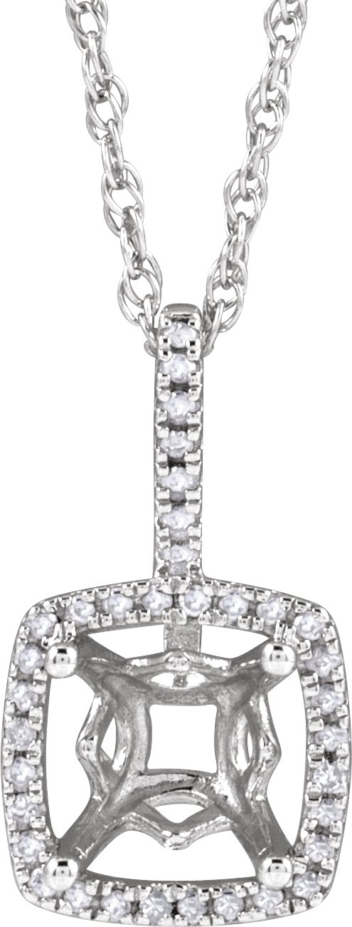 Birthstone Halo-Style Necklace