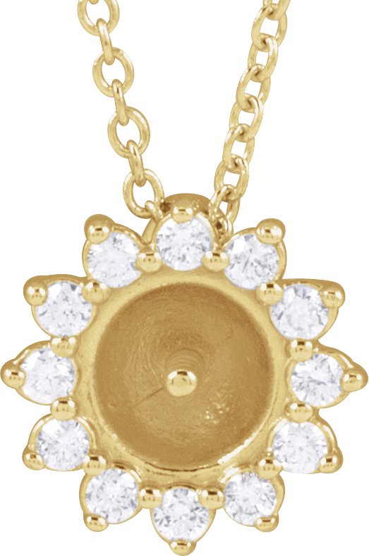 Halo-Style Pearl Necklace or Pendant