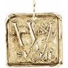 14K Yellow Initial W Vintage Inspired Pendant Ref. 4946352