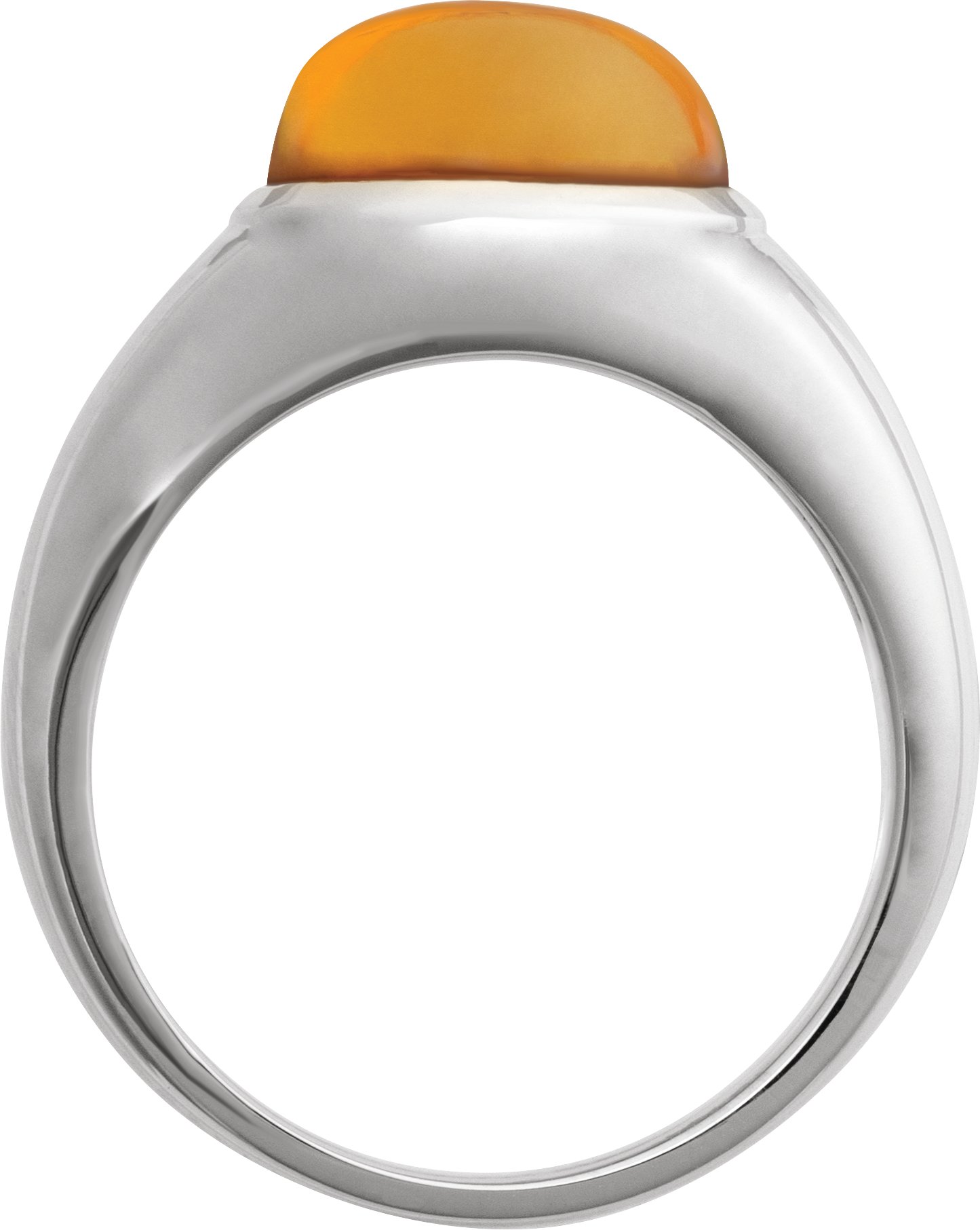 Natural Citrine Cabochon Ring view 2