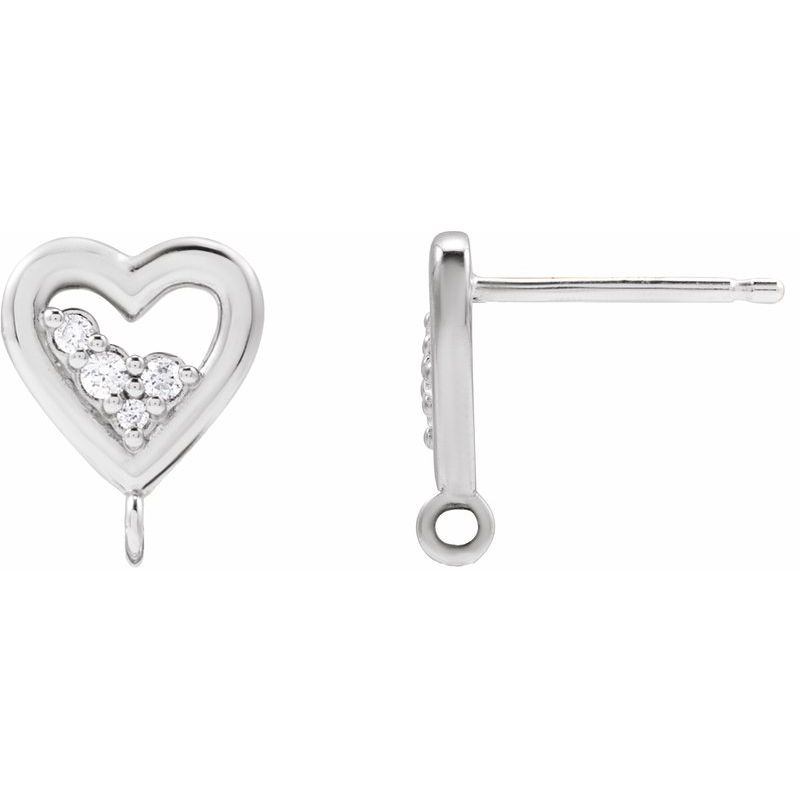 Accented Heart Earring Top