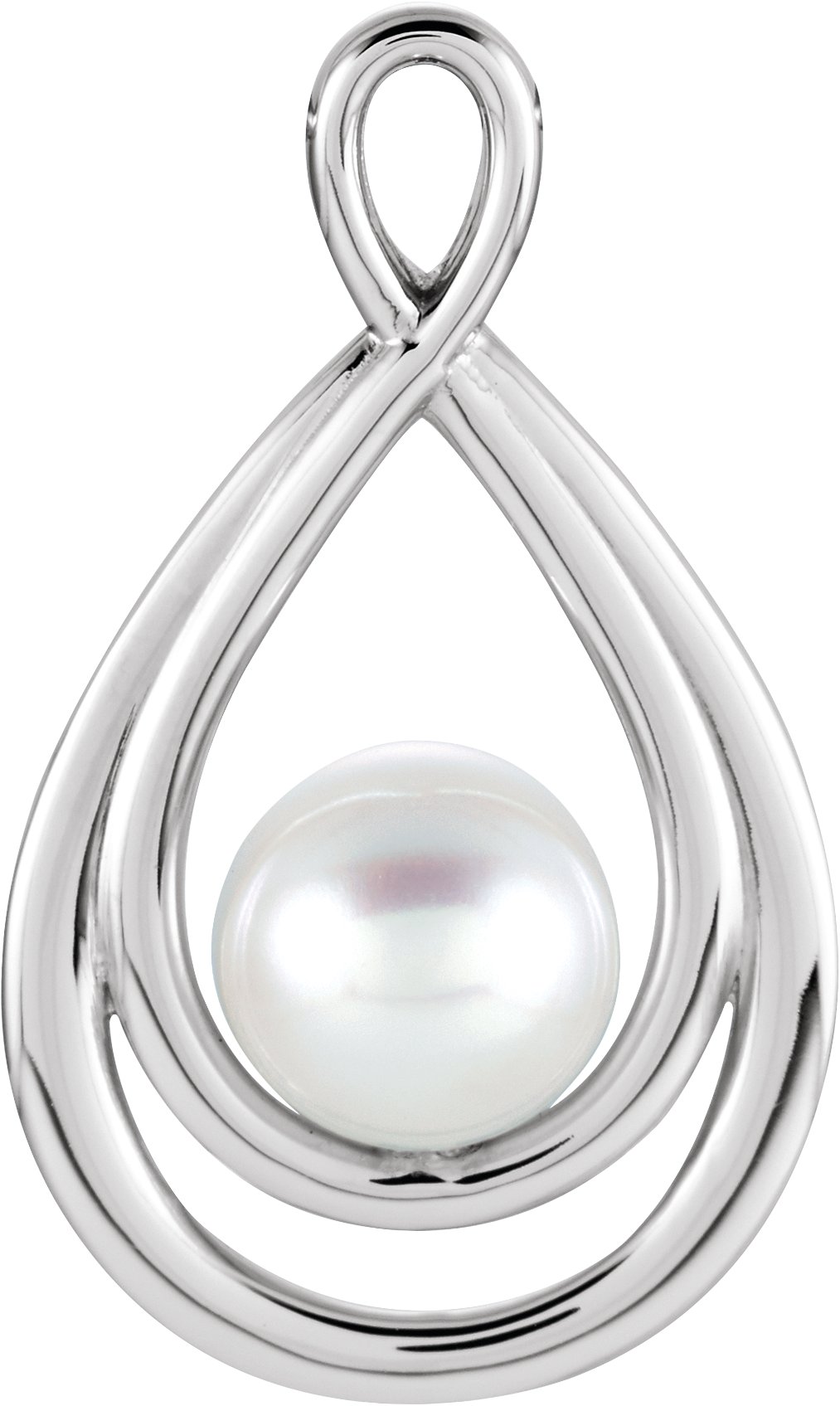 14K White Freshwater Cultured Pearl Pendant Ref. 9289965