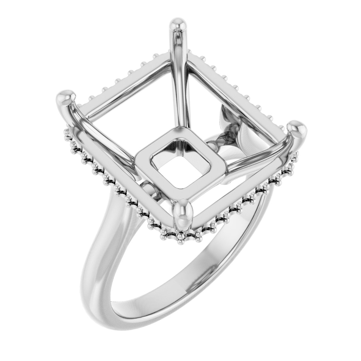 Hidden Halo-Style Engagement Ring