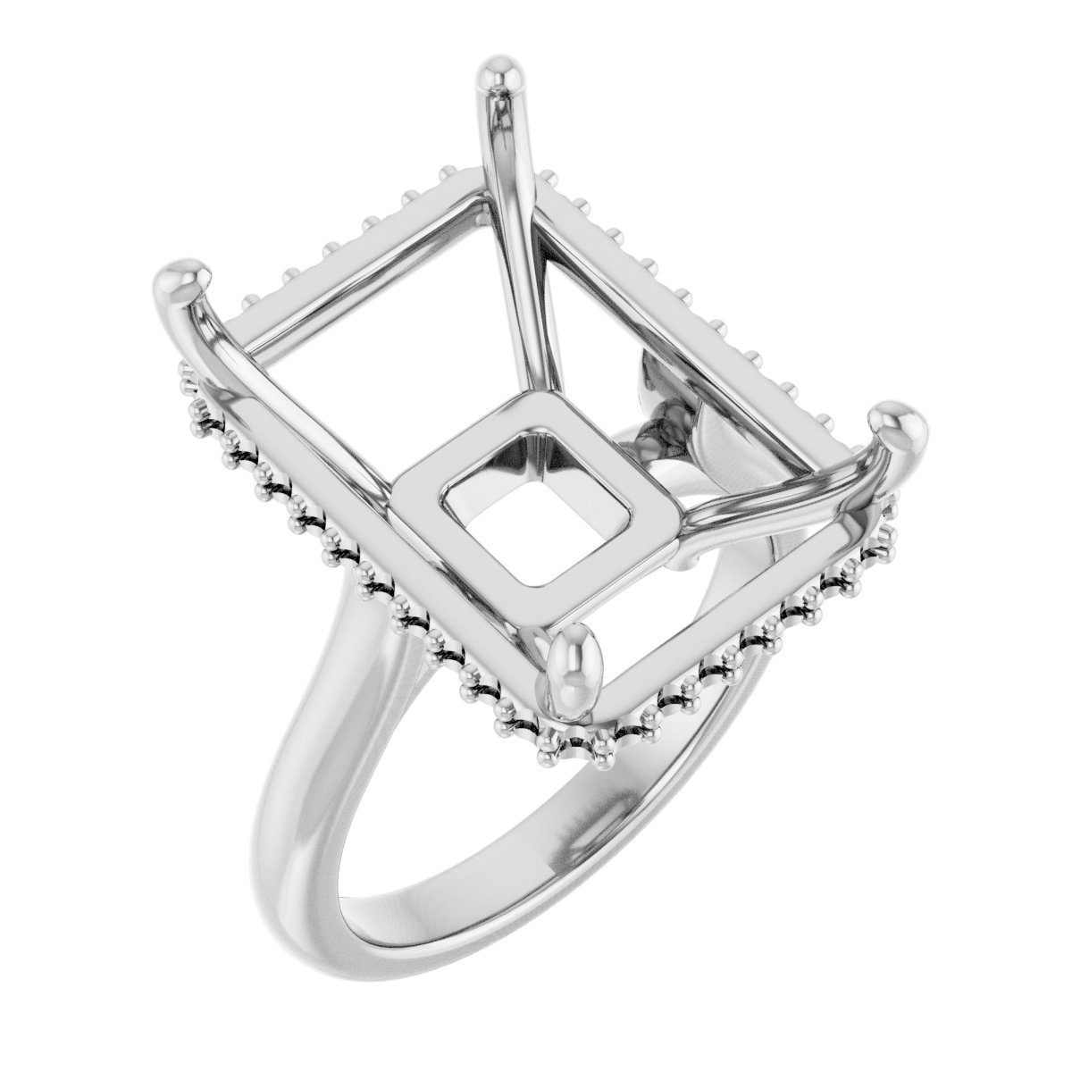 Hidden Halo-Style Engagement Ring