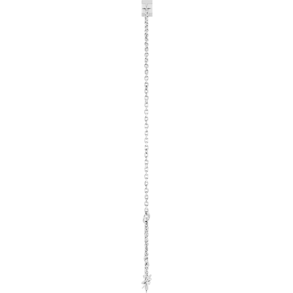 14K White Gold Lab-Grown Diamond 6 1/2-7 1/2 Bracelet