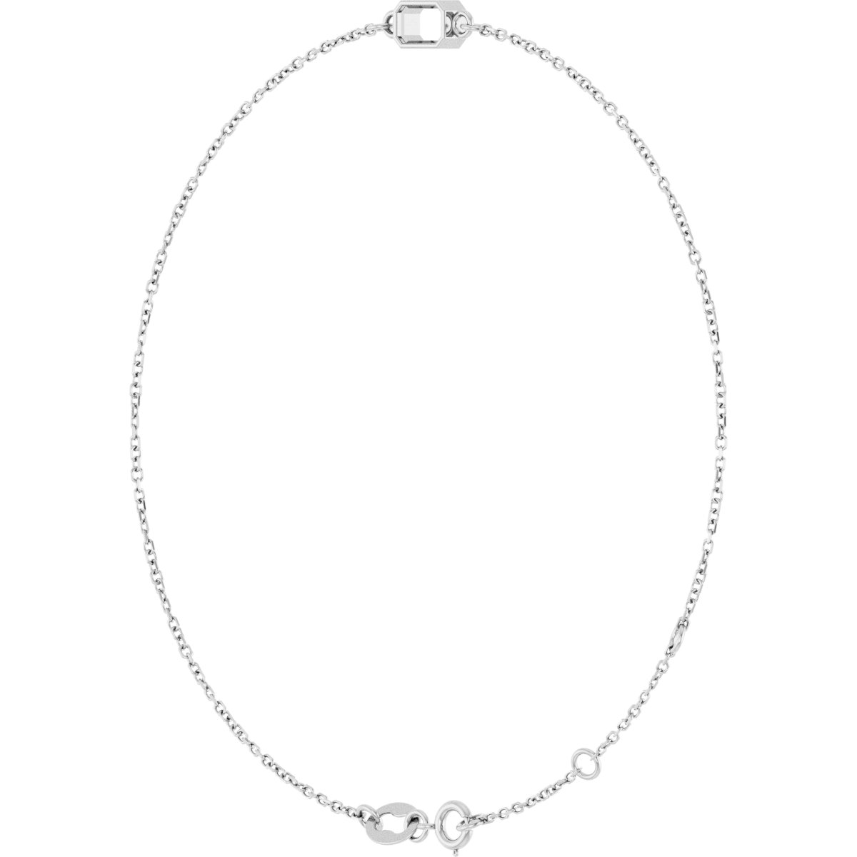 14K White Gold Lab-Grown Diamond 6 1/2-7 1/2 Bracelet
