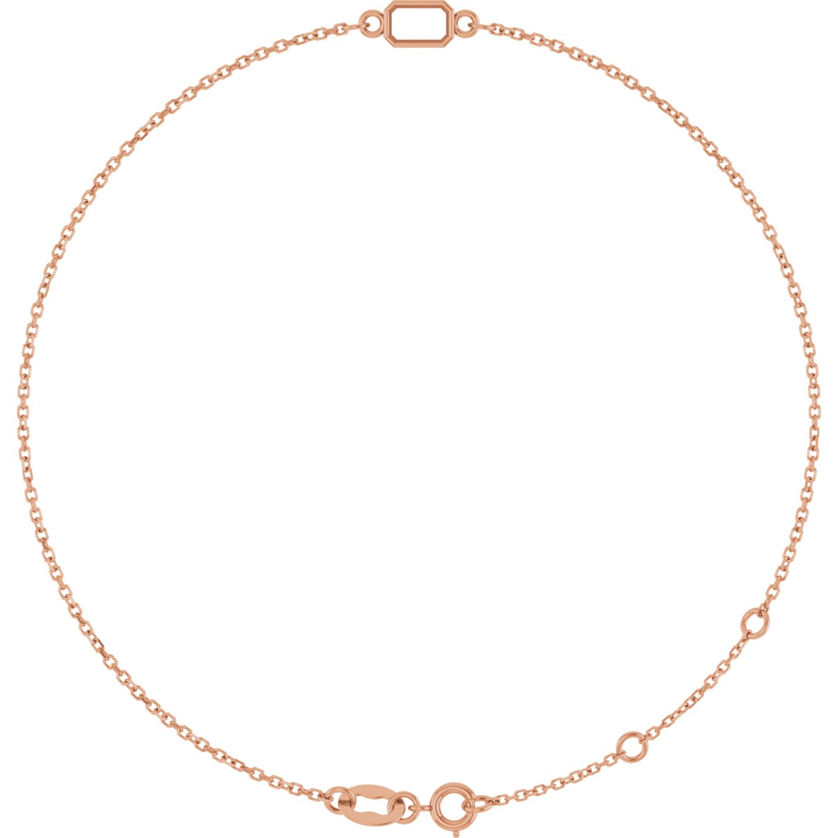 Bezel-Set Link Bracelet