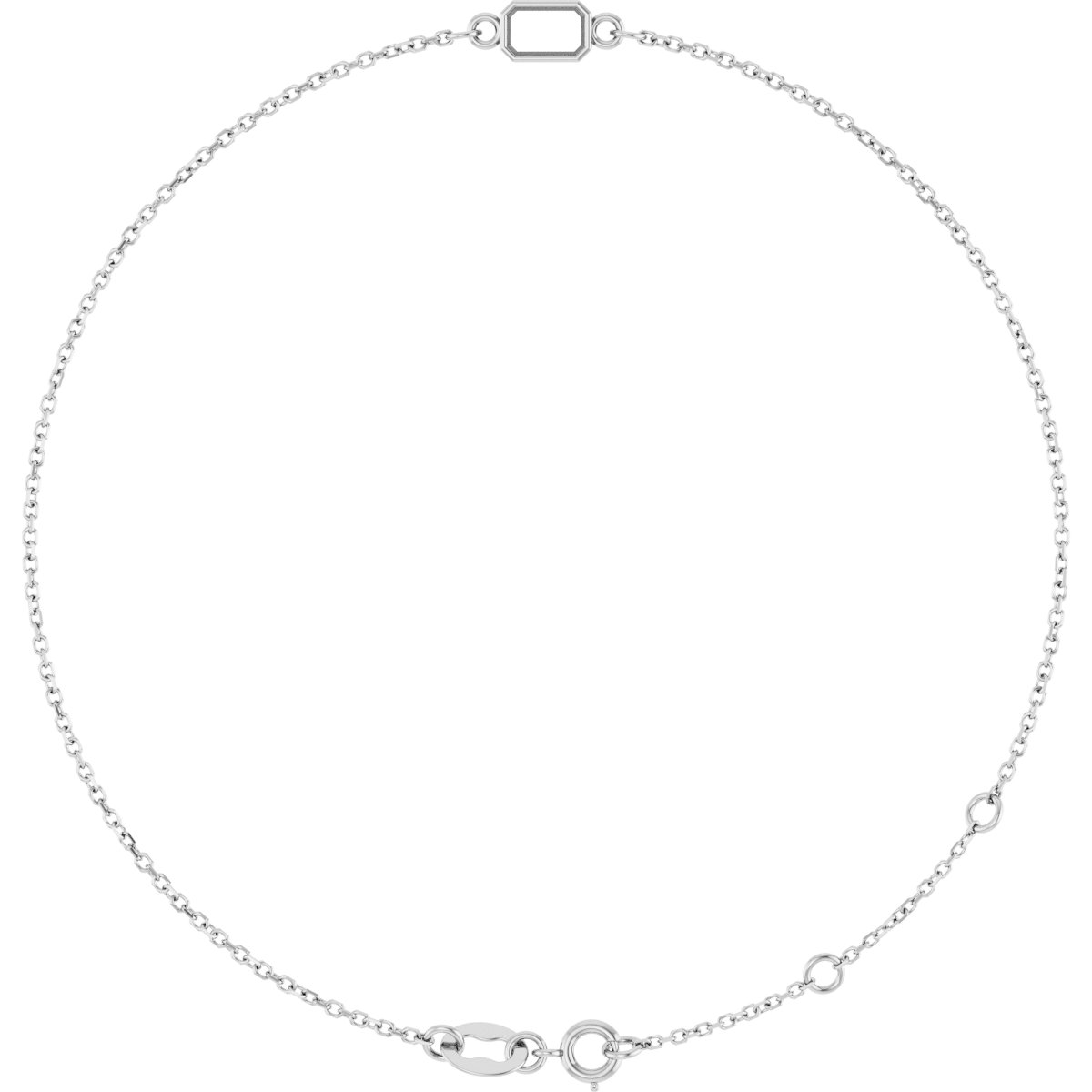 14K White Gold Lab-Grown Diamond 6 1/2-7 1/2" Bracelet