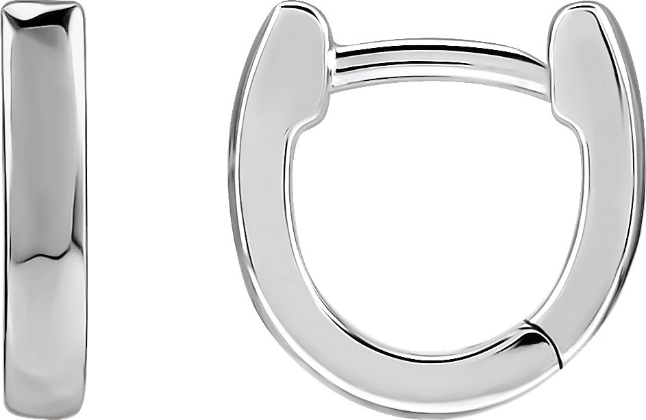 Sterling Silver 10 mm Hinged Hoop Earring