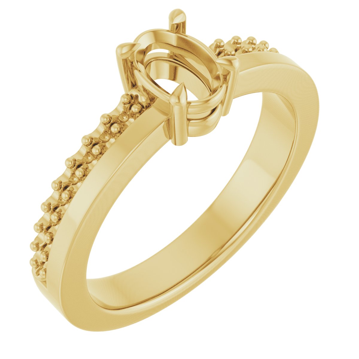 Claw-Prong Accented Engagement Ring