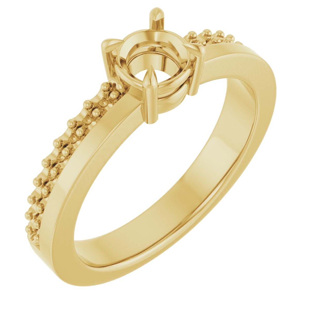 Claw-Prong Accented Engagement Ring