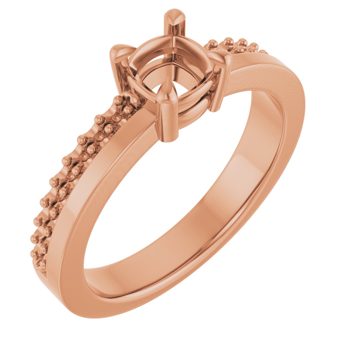 Claw-Prong Accented Engagement Ring