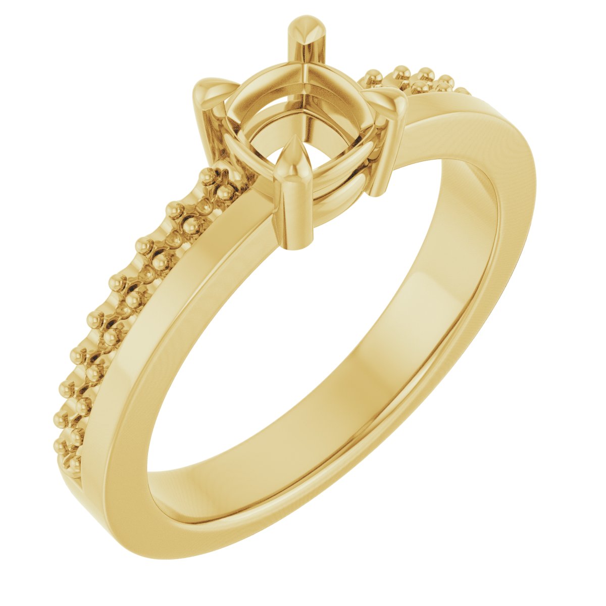 Claw-Prong Accented Engagement Ring