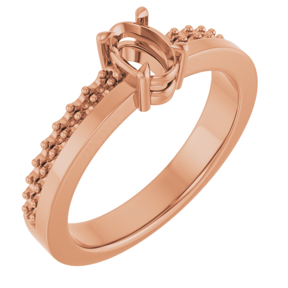 Claw-Prong Accented Engagement Ring