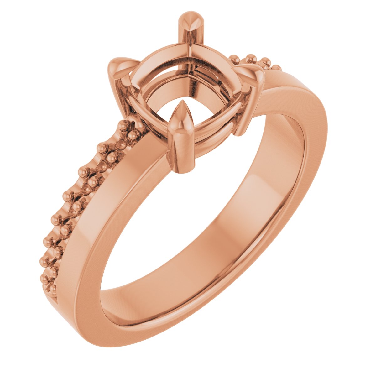 Claw-Prong Accented Engagement Ring