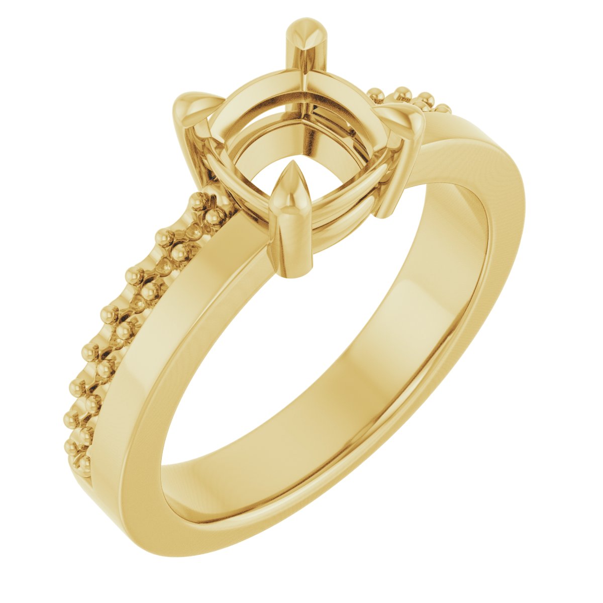Claw-Prong Accented Engagement Ring