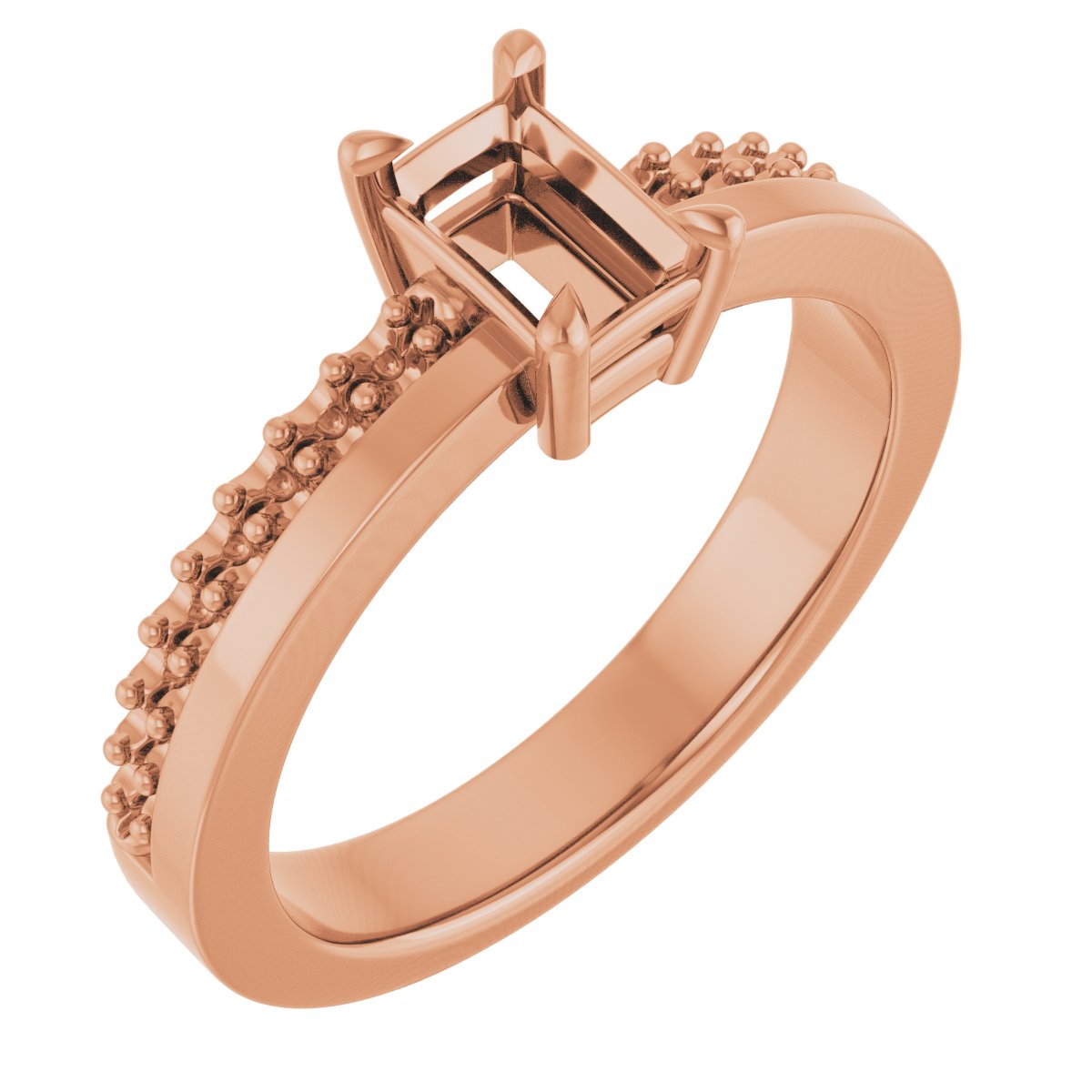 Claw-Prong Accented Engagement Ring