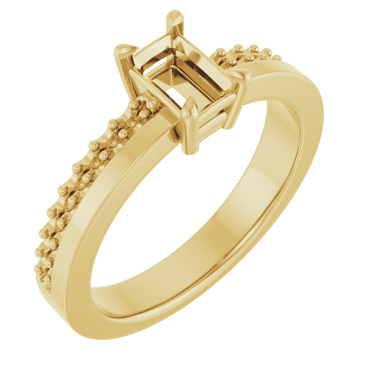 Claw-Prong Accented Engagement Ring