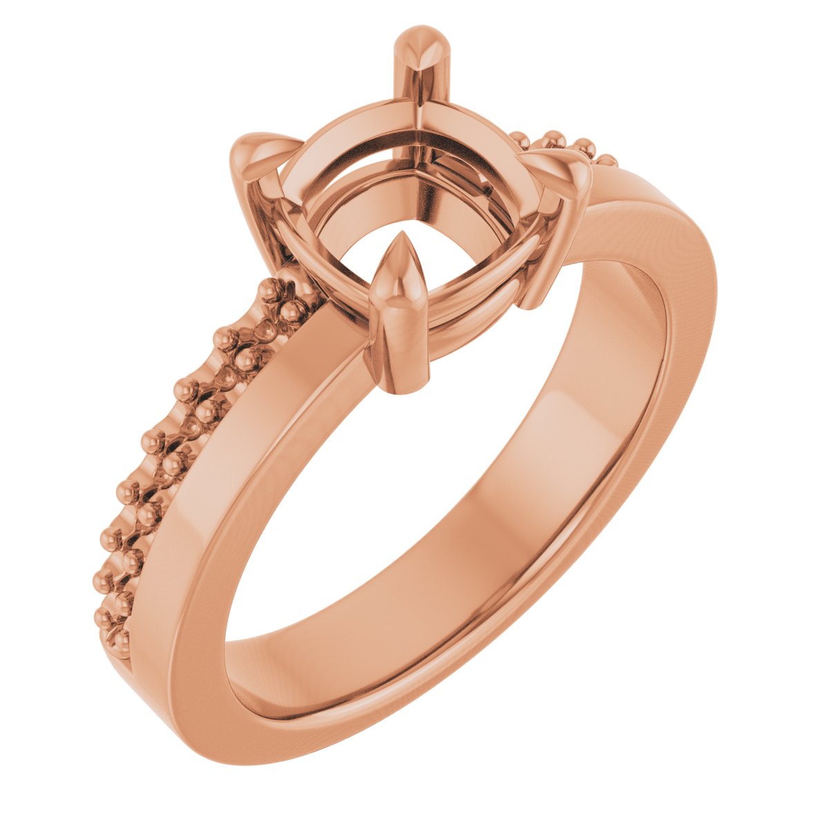 Claw-Prong Accented Engagement Ring