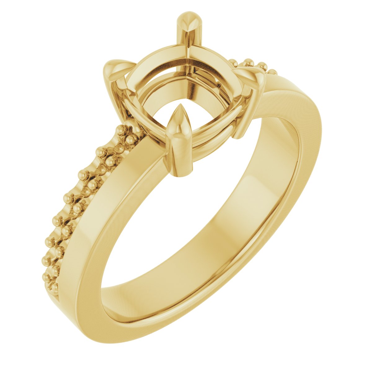 Claw-Prong Accented Engagement Ring