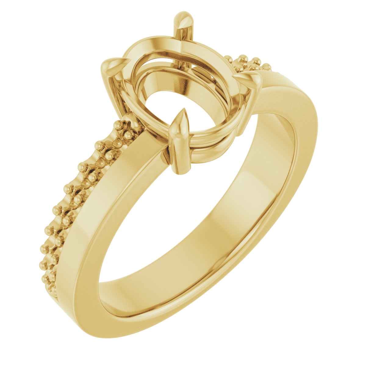 Claw-Prong Accented Engagement Ring