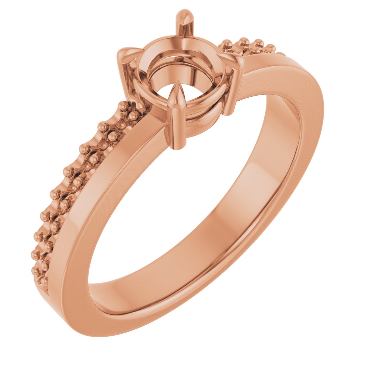 Claw-Prong Accented Engagement Ring