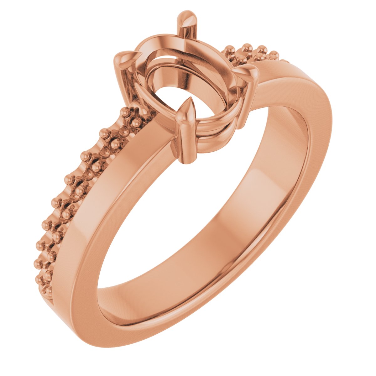 Claw-Prong Accented Engagement Ring